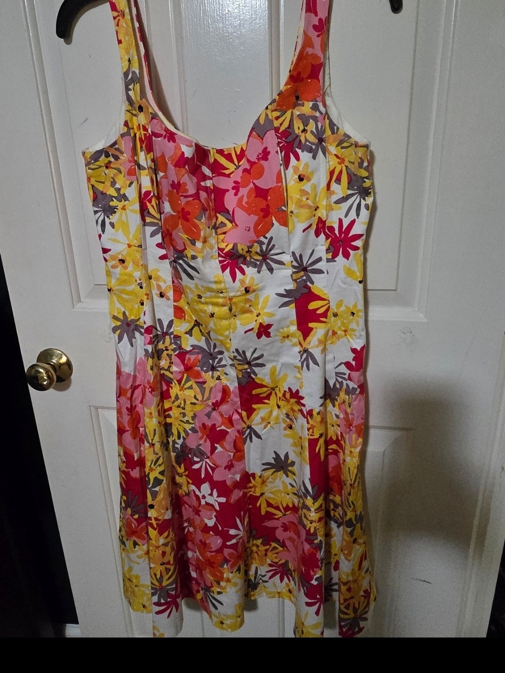 Joneswear Floral Sleeveless A-Line Sundress - Yellow & Pink